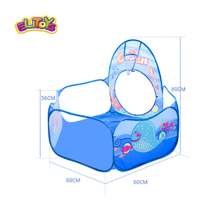 Tente de jeu pour enfants avec <span class=keywords><strong>Tunnel</strong></span> océan <span class=keywords><strong>piscine</strong></span> à balles avec panier cerceau pour tout-petits extérieur intérieur maison de jeux Pop up 3 en 1 pour enfants - Product Image 4