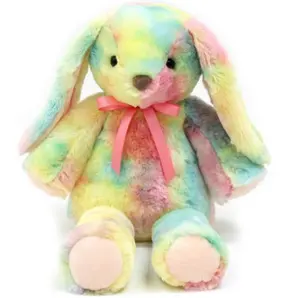 high quality Easter 14" Bunny Plush Toy, Rainbow cute soft toy for baby for UK
