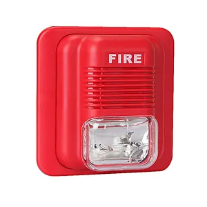 Sirène de klaxon DC24V conventionnelle de haute qualité Souder et Light CE Red Fire Hooter Système de détection d'incendie