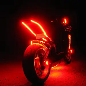 Hohe Lumen Millionen Farbe Motorrad Streifen Underglow Accent LED Licht Kit Motorrad Felge Pod Licht mit Fernbedienung