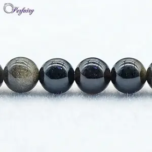 brazil gemstone mines obsidian round stone jewelry wholesale beads