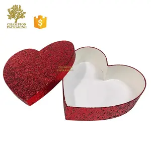 Cajas bonitas para cupcakes con corte láser en forma de corazón de miel para decoración de bodas