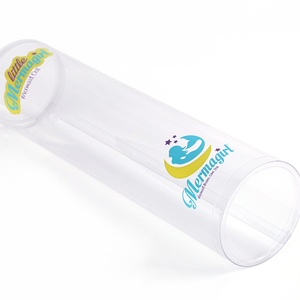 very clear plastic food grade cylinder packing with Manufacturer pricing and plastic tube with lids