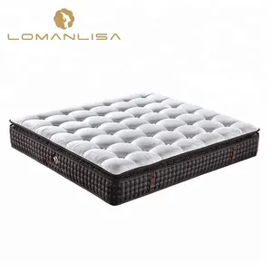 Europe top style white pocket spring mattress with foam encasement