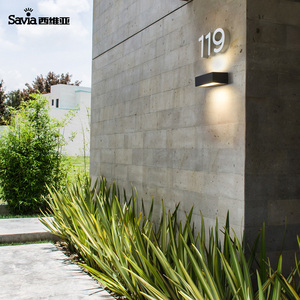 Savia Wandlamp IP65 Waterdichte 16W 3000K Aluminium Vierkante Outdoor Led Gazon/Binnenplaats/Deuropeningen/Gangen /tuin Wandlamp