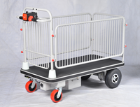 Chariot électrique à plateforme mobile pour entrepôt, chariot à main, chariot à plateforme, chariot électrique