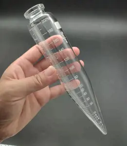 Tubes rangement pour centrifugeuse cylindrique d'huile de laboratoire, en verre cylindrique, 100ml, grandeur nature