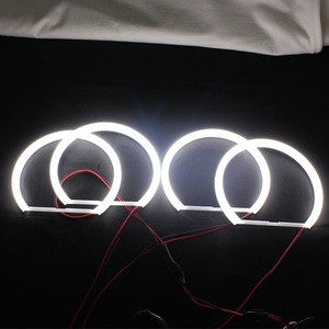 FSYLX 2*146mm + 2*131mm Led <span class=keywords><strong>Angel</strong></span> Eye pour BMW <span class=keywords><strong>E46</strong></span> Non-projecteur Smd DRL Phare Coton Blanc Xénon LED <span class=keywords><strong>Angel</strong></span> Eye Halo Light Ring - Product Image 3