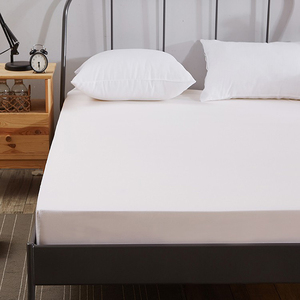 Custom 100% Cotton Elastic <strong>Single</strong> <strong>Fitted</strong> Bed <strong>Sheets</strong> for Hotel - Product Image 1