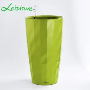 Colorful Round Ceramic Flower Pot Plastic Ceramic Vase