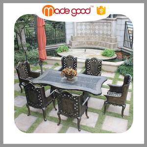 Zhejiang Madegood <span class=keywords><strong>Campagne</strong></span> Européenne Style jardin meubles 6 personne extérieure table et chaises - Product Image 1