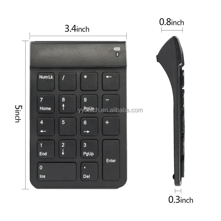 Numeric keypad 2.4 GHz Waterproof Wireless keyboard Trending Hot with Scissor Keys