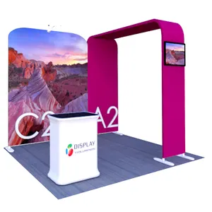 10x10ft Or 10x20ft Tension Fabric Aluminum Tube Trade Show Booth Display For Exhibition