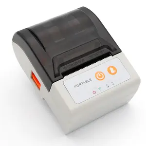 Printer Mini Pos 58Mm, Printer Mini Pos Bluetooth Portabel dengan Alat Pemotong Otomatis Cocok dengan IOS dan Android