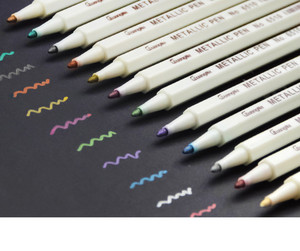 Thương Hiệu GuangNa Bán Chạy 2018 12 Màu Đánh Dấu Kim Loại Đầu Mảnh & Đầu Cọ Với Bao Bì Tùy Chỉnh - Product Image 4