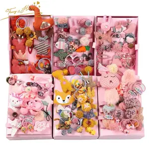 Tracy & Herry New Design Children Cute Bow 24pk Hair Clip gift set Cartoon Hair Accessories For Women Kids