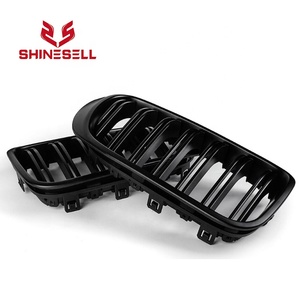 Grille frontale à lamelles doubles, 1 paire, noire et mate, pour <span class=keywords><strong>BMW</strong></span> X3, X4, F25, F26, 2014 — 2018 - Product Image 3