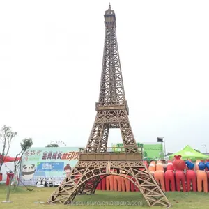 Francés famoso gran torre Eiffel Metal escultura de hierro estatua