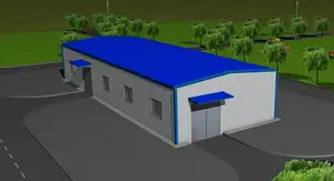 27.5M x 10.5M x 5.0M Struttura In Acciaio Prefabbricata Costruzione Officina Magazzino