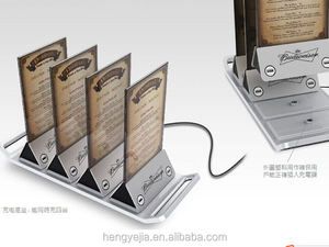 Productos Más Vendidos Menú Publicidad Banco de Potencia, 4 Outports USB Cargadores De Mesa para el <span class=keywords><strong>Restaurante</strong></span>/Cafetería - Product Image 5