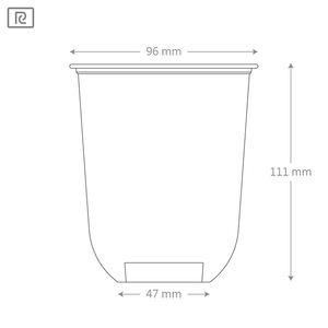 Q500-B PLA-taza de plástico desechable para bebidas, 16oz, 500ml - Product Image 4