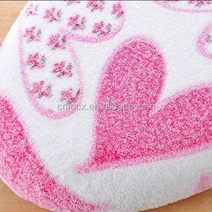 Di Corallo del panno morbido di Colore Rosa a Forma di Cuore Copertura Sedile del Water/Toilet Seat <span class=keywords><strong>Cover</strong></span> caldo/riutilizzabile copertura wc - Product Image 4