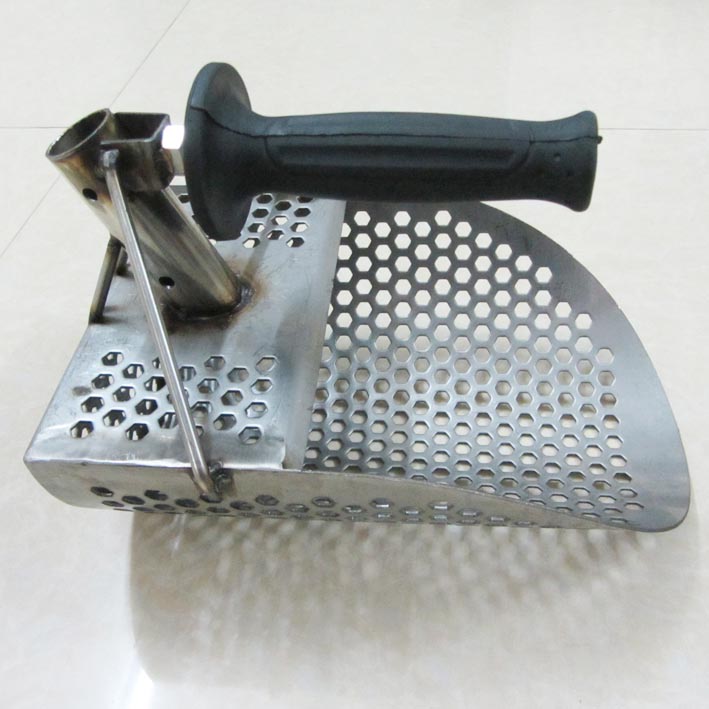 Металлоискатель из нержавеющей стали AISI 304 с пескоструйным соплом и отверстиями 10 мм