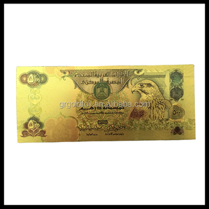 Billete de Banco de Oro Puro de 24k, Billete de Banco de Dubái, Dírham 500, el Mejor Regalo Empresarial - Product Image 3