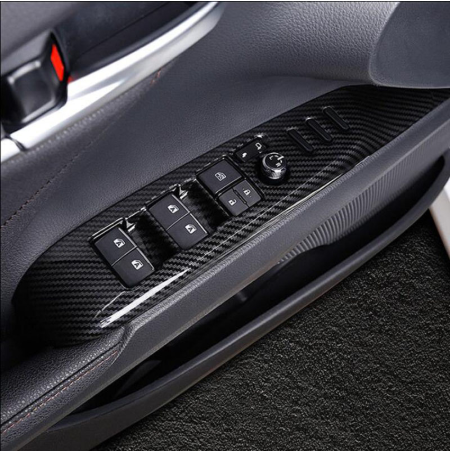 Стеклянный переключатель из углеродного волокна, декоративная крышка, переключатель подъема, Стайлинг для Toyota Camry 2018 2019, аксессуары 8th, 4 шт.