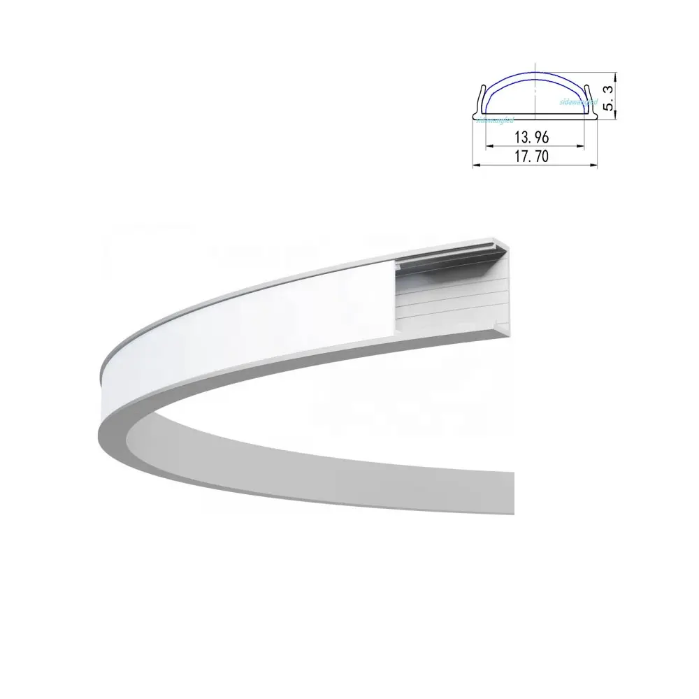 Canal LED Flexible, perfil de extrusión de aluminio Flexible, carcasa para tira de luz