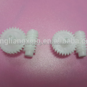 Small plastic worm and plastic worm gear for motor