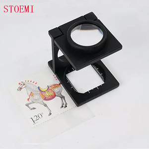 Stoemi 1588 <span class=keywords><strong>10X</strong></span> Vouwen Linnen Testercloth Inspectie Vergrootglas (Meten Vergrootglas Loupe Voor Textiel, Prints) Met Schaal - Product Image 3