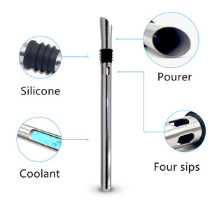Nouveau style Refroidisseur <span class=keywords><strong>De</strong></span> Boissons En Acier Inoxydable <span class=keywords><strong>Bouteille</strong></span> <span class=keywords><strong>De</strong></span> <span class=keywords><strong>Vin</strong></span> Refroidisseur Bâton Congélateur avec Aérateur et Verseur Décanteur - Product Image 6
