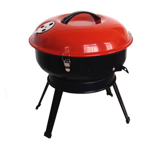 14inch Portable <strong>Charcoal</strong> Grill <strong>Kettle</strong> Style Black Steel Porcelain Enameled Adjustable Height Flame Safety Easy <strong>BBQ</strong> - Product Image 3