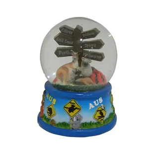 Personalizzato In Australia signpost kangaroo koala souvenir snow globe