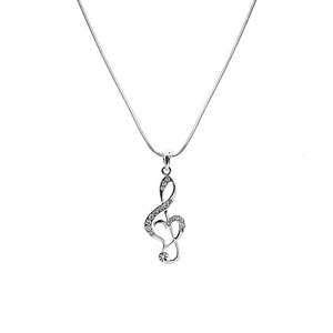 Sanlan — collier Musical élégant en argent pour femmes, symbole Musical, triple claquette, musique, Note G, N1102611 - Product Image 3