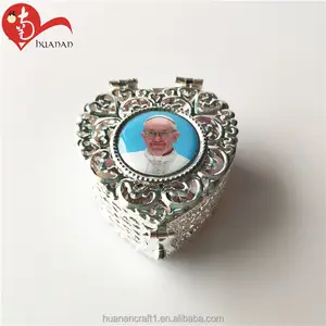 Custom Design Catholic Jewelry Rosary Metal Packing Box