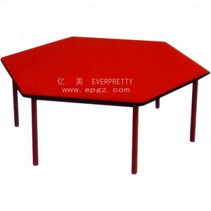 Children Hexagonal <strong>Table</strong> <strong>Adjustable</strong> <strong>Height</strong> /Hexagonal Reading <strong>Table</strong> for School Library Furniture - Product Image 4