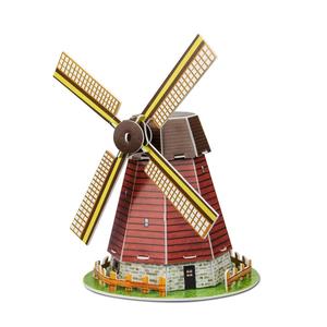 3D Puzzles Hollande Chã¢teau <span class=keywords><strong>moulin</strong></span> ã <span class=keywords><strong>vent</strong></span> Cerveau Modèle BRICOLAGE Jeux De Construction 3D Puzzles Jouets Puzzle 20 PIÈCES - Product Image 1