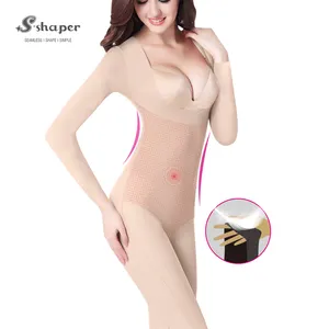 Body de talla grande con mangas largas, fino, transpirable, con infusión de café, moldeadores de nivel de control de luz, talla grande, para hombre y mujer - Product Image 1
