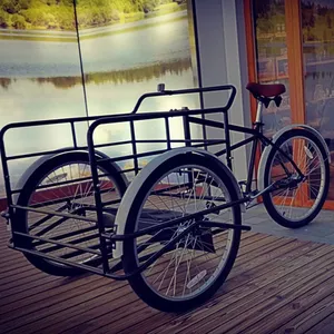 Bicicleta adulta com freio de 26 polegadas, 3 rodas, bicicleta de monovelocidade, utilizada para transporte, bom/de carga, bicicleta triciclo adulto, van de carga