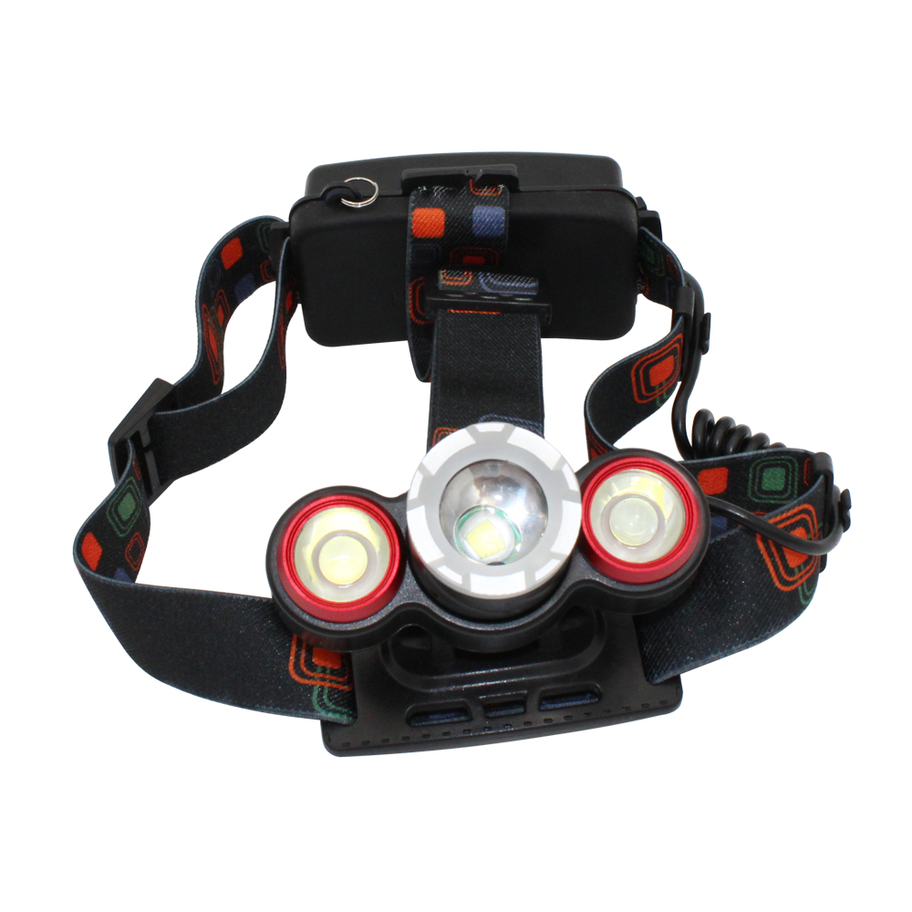 1600LM фар 1x XML-T6 + 2x XPE LED свет налобный фонарь с зумом эластичное оголовье 18650 автомобильное USB AC зарядное устройство для приготовления пищи на воздухе