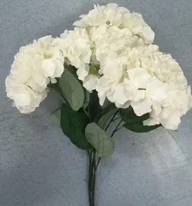 FC3102 Bunga Semak Buatan Sutra Hydrangea 5 Kepala untuk Pernikahan - Product Image 1