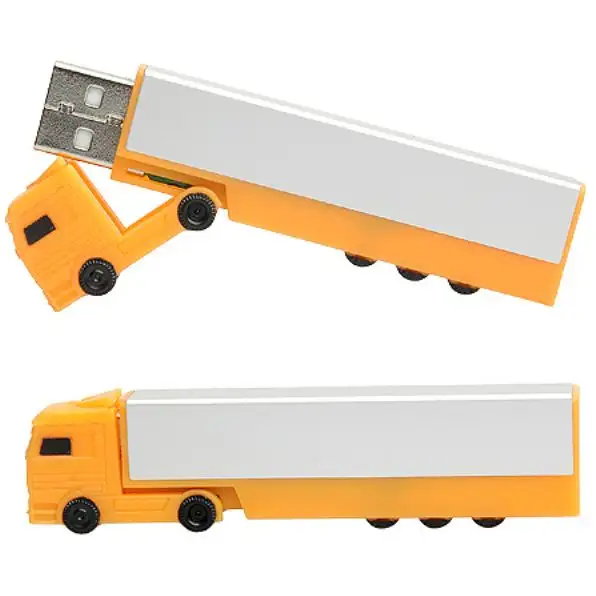 Stik Memori USB Desain Truk Plastik, Lori Plastik Usb Flash Drive 2.0, Bentuk Truk