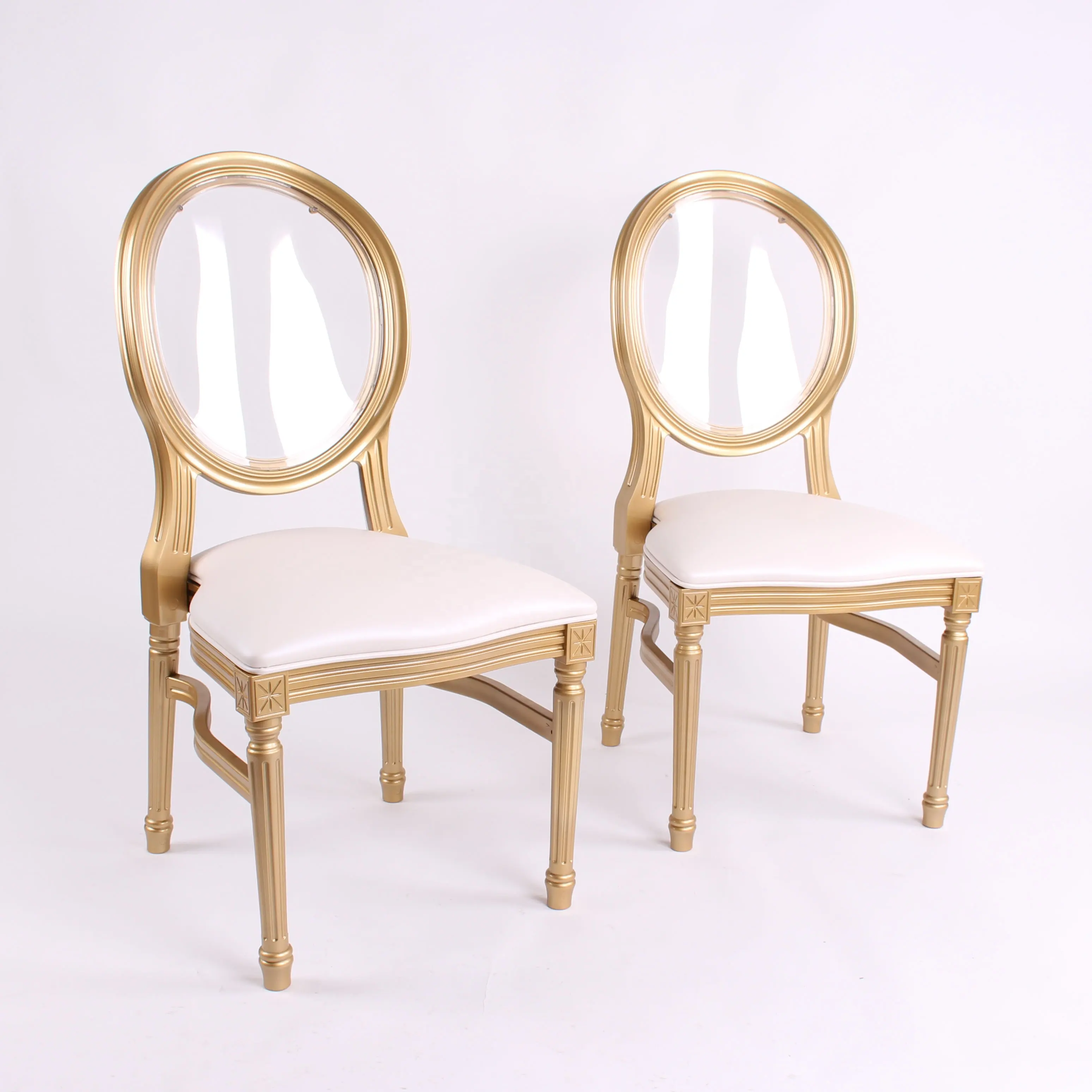สไตล์ฝรั่งเศสเรซิ่นเก้าอี้รับประทานอาหาร Louis Ghost แขนเก้าอี้ Ghost Armless เก้าอี้