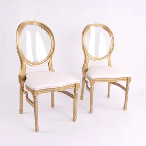 Silla de comedor de resina de estilo francés, sillón de brazo Louis <span class=keywords><strong>Ghost</strong></span>, sillón sin brazos - Product Image 1