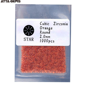Petite <span class=keywords><strong>Taille</strong></span> Orange Rouge Couleur Lâche Zircone Cubique <span class=keywords><strong>Pierre</strong></span> Prix Par Gramme pour Réglage <span class=keywords><strong>De</strong></span> La Cire - Product Image 1