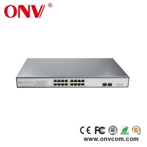 Red de $ Number Puertos 10/100 Mbps Ethernet Switch con $ number Puertos PoE Switch & 2 Uplink (ONV-POE33016PF-at) - Product Image 1