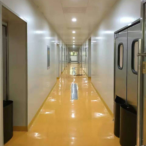 Industriale a doppia foglia bidirezionale con altalena aperta in acciaio inossidabile porta pedonale per camera bianca o ospedale - Product Image 6
