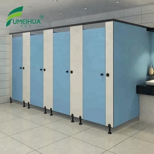 Ánh Sáng Màu Xanh Không Thấm Nước Laminate Shower Toilet Cubicle Phân Vùng - Product Image 1